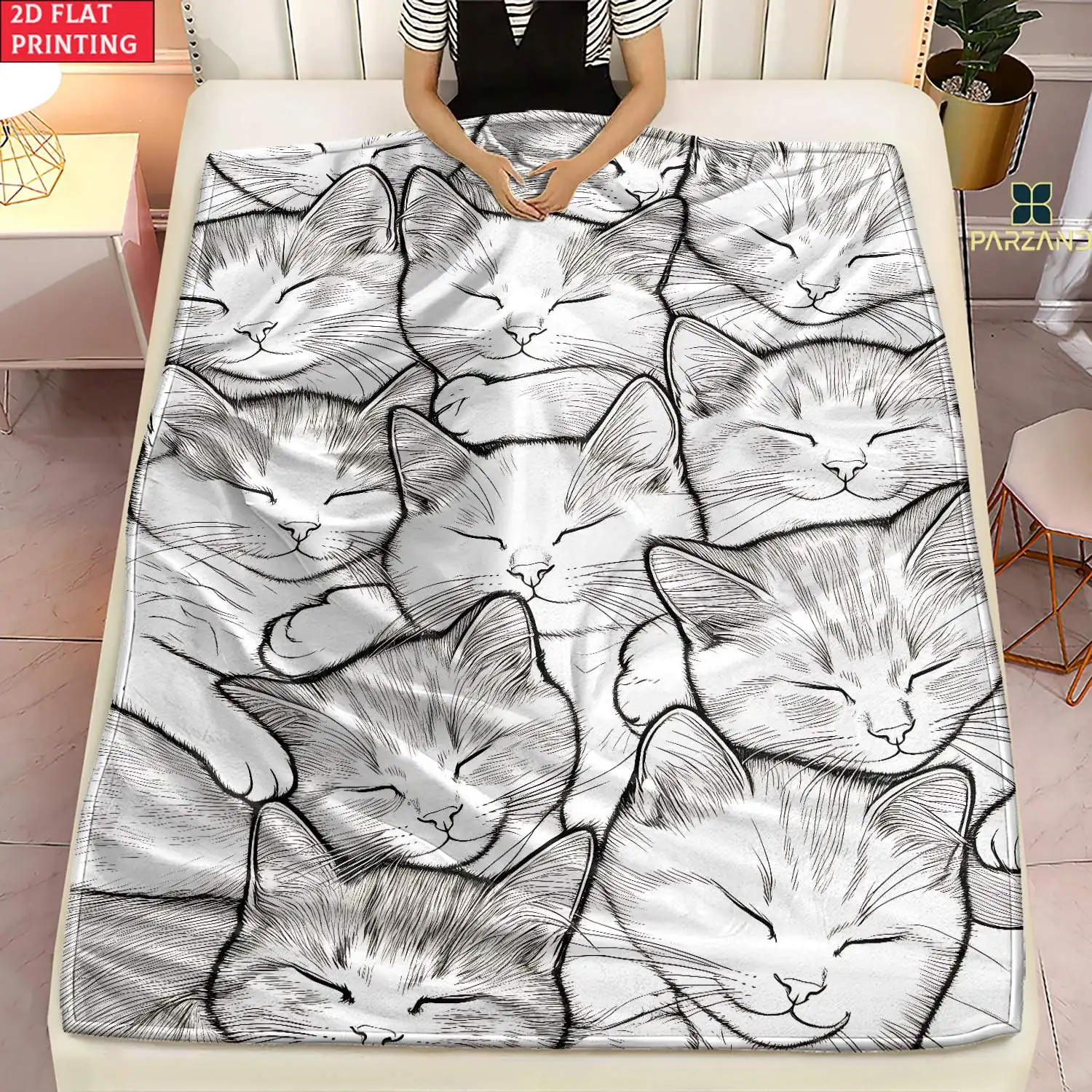 Throw Blanket Adorable Fluffy Character Cozy Throw Great Gift For Animal Lovers And Minimalist Home Decor Enthusiasts