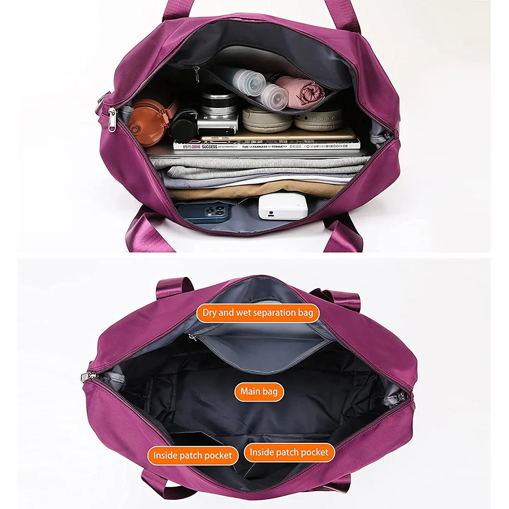 Sacos impermeáveis de viagem dobráveis para mulheres, bolsa de grande capacidade, mochila multifuncional de viagem, sacola, 2022