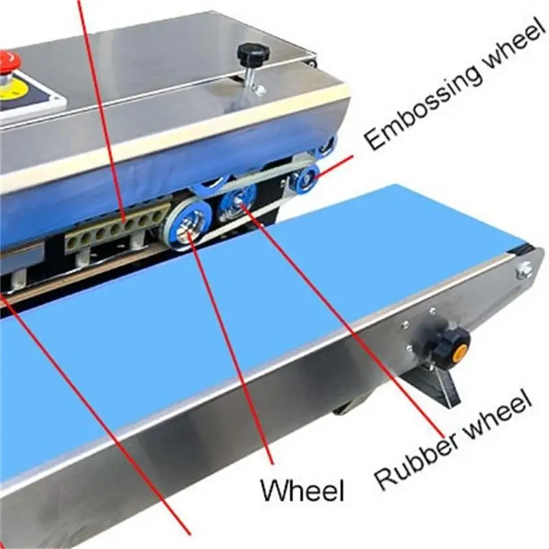 Automatic Desktop Plastic Bags Film Heat Sealing Continuous Band Sealer Machine