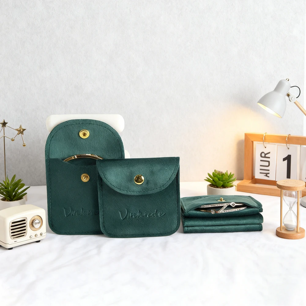 الأزياء المغلف مجوهرات المفاجئة كيس مزموم من جلد الغزال أكياس تغليف المجوهرات هدية الزفاف المخملية للأقراط قلادة سوار خواتم