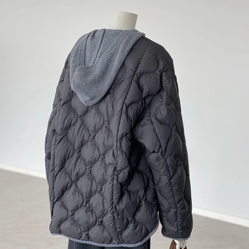 Inverno Thiened Cotton Jaet Donna Loose Fit Faionable Color Blo Capispalla caldo plus Size Retro Sle Long Sve Coat