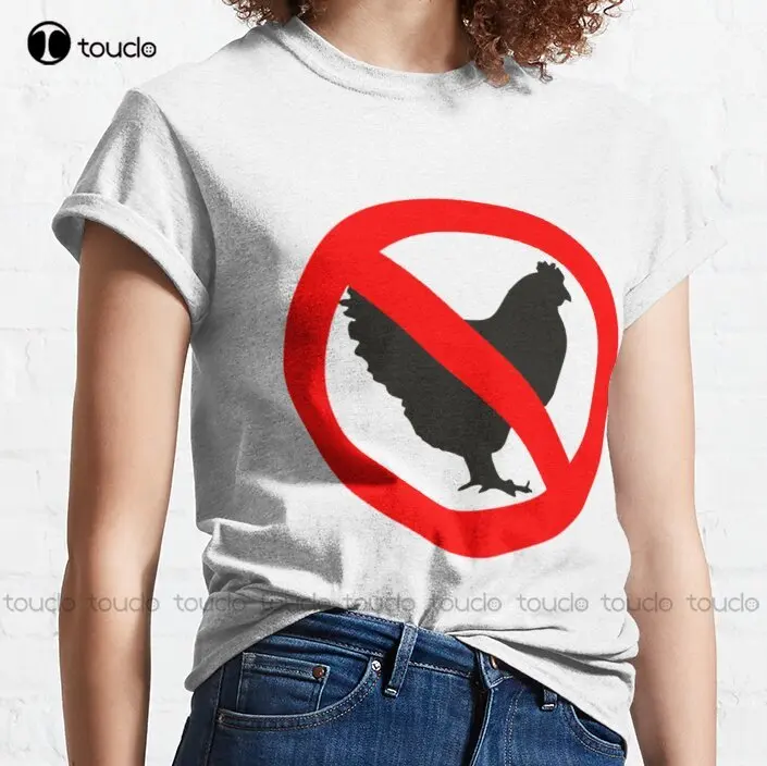 T-Shirt classique en coton pour adolescent et adulte, blanc, personnalisé, unisexe, avec impression numérique, sans bonnet de poulet