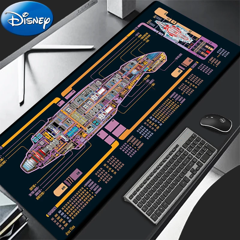 

Коврик для мыши, игровые аксессуары для ноутбука, офисный компьютер, геймерский коврик для клавиатуры, коврик для настольной мыши Starship Blueprint, коврик для мыши Star Trek