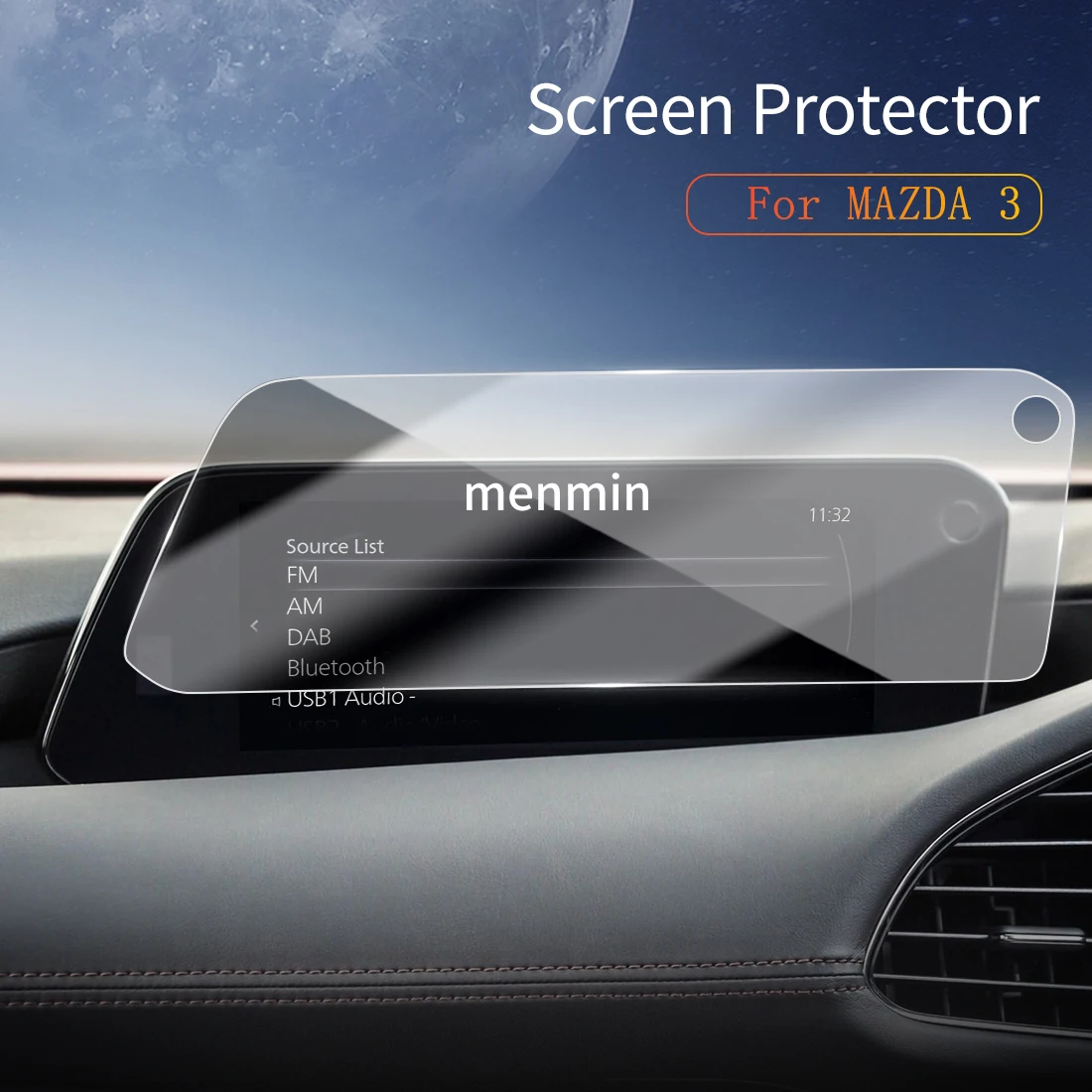

Car Stickers Dash Carplay Mirror Screen Protector Display Tempered Glass Protective Film Vehicle Accessories For 2024 MAZDA 3