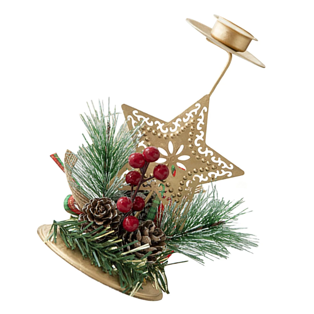 

Iron Holder Decor Stable Bottom Christmas Candlesticks Centerpiece Table Decorations Votive Candles Home Decor