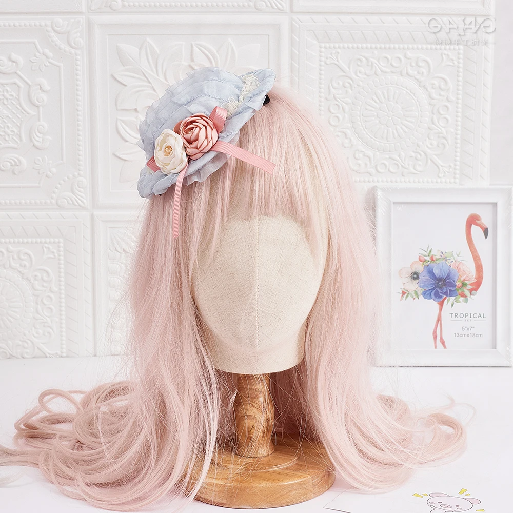 Campanelli eolici originali rosa blu balletto bordo del vento fiocco per capelli cappello a cilindro copricapo da donna accessori per capelli carini