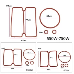 4pcs Air Compressor Gaskets 550/750/950/1100/1500W Oil Free Air Compressor Cylinder Head Rubber Sealing Rings Pneumatic Parts