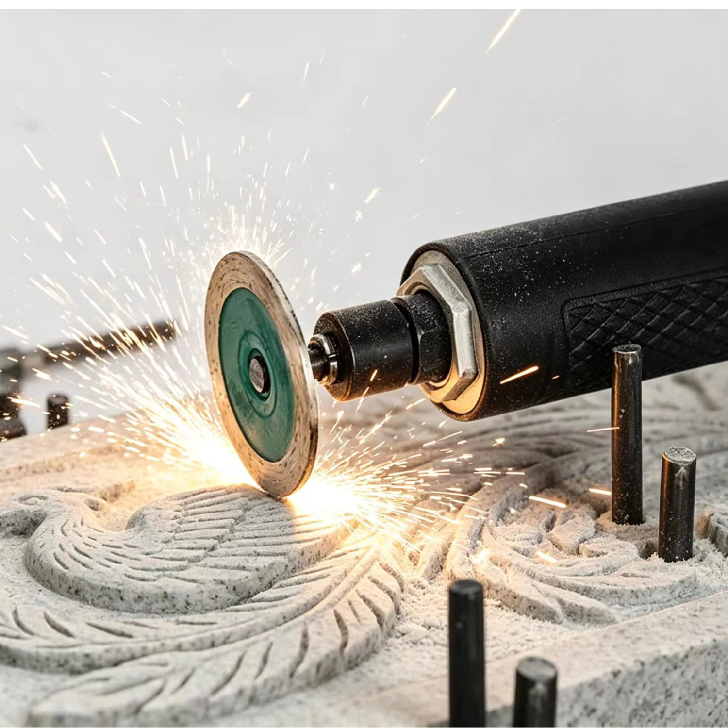 1pc 6mm Shank Circular Saw Carving Cutting Disc For Engraving Stone Concrete Granite Straight Grinders Accessories