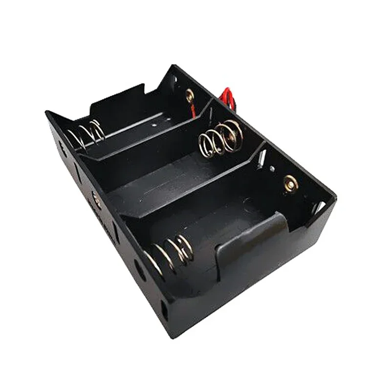 3 Slot D Cell Battery Holder 4.5V D Size Battery Case Box with Wire Leads, D Size Battery Holder Box Container