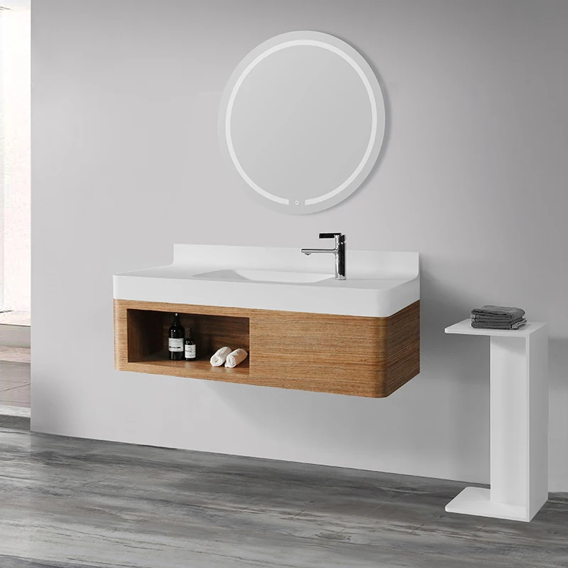 modern luxury solid surface solid wood marble vanity cabinet bathroom vanity and sink