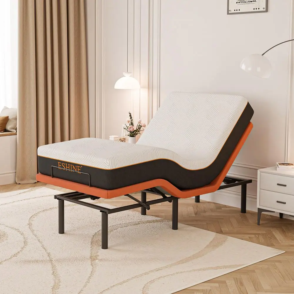 

Adjustable Bed Frame 10 Inch Gel Memory Foam Mattress Twin XL Adjustable Bed Bluetooth APP Control, Wireless Remote, Zero Gravi