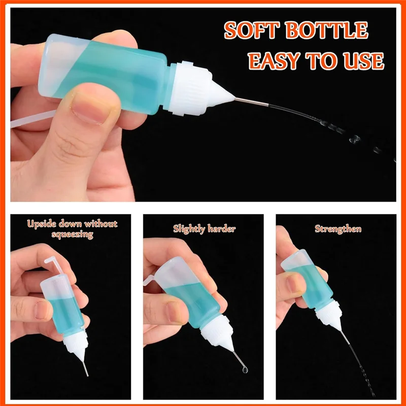 

ABYN-100 шт., 10 мл, аппликатор с узким наконечником, бутылка с игольчатым наконечником, аппликатор для бутылки с клеем для спиртовых чернил, сделай сам, квиллинговая акриловая живопись