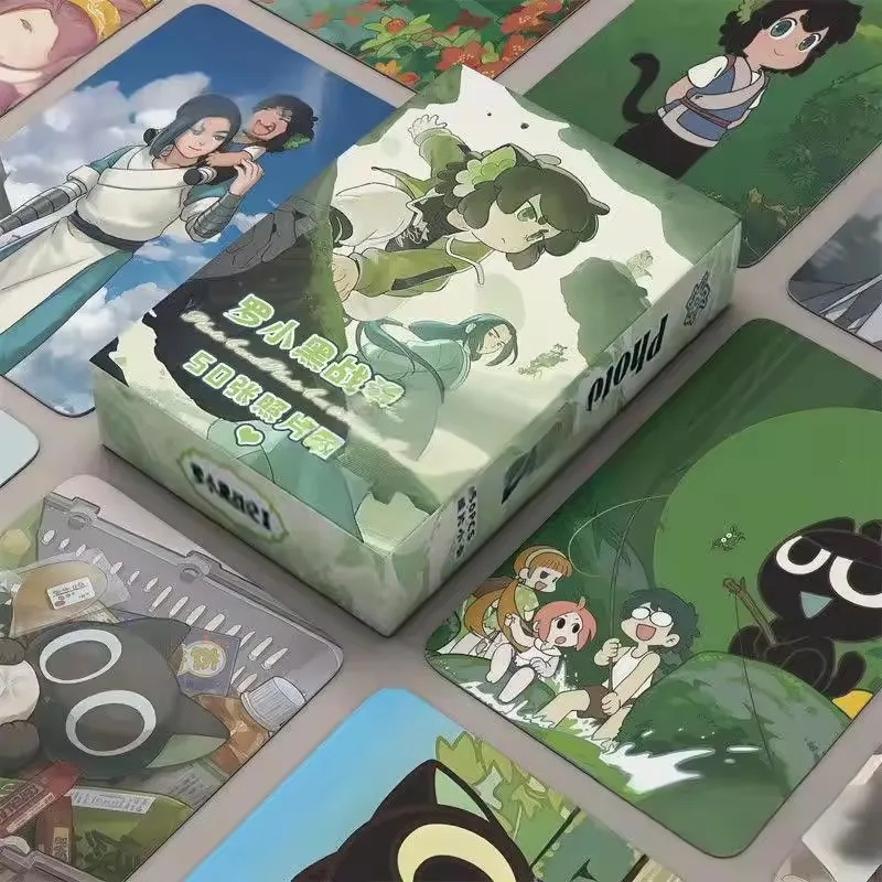 

50 Pcs/Set Anime The Legend of Hei 2 Laser Lomo Cards - Luo Xiaohei Character Holographic Photocard Cosplay Gift