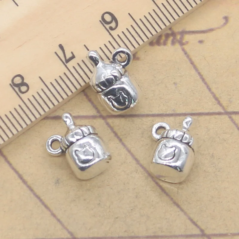 10pcs Charms Baby Bottle Feeding Bottle 12x9x7mm Tibetan Silver Color Pendants DIY Antique Finding Making Handmade Jewelry