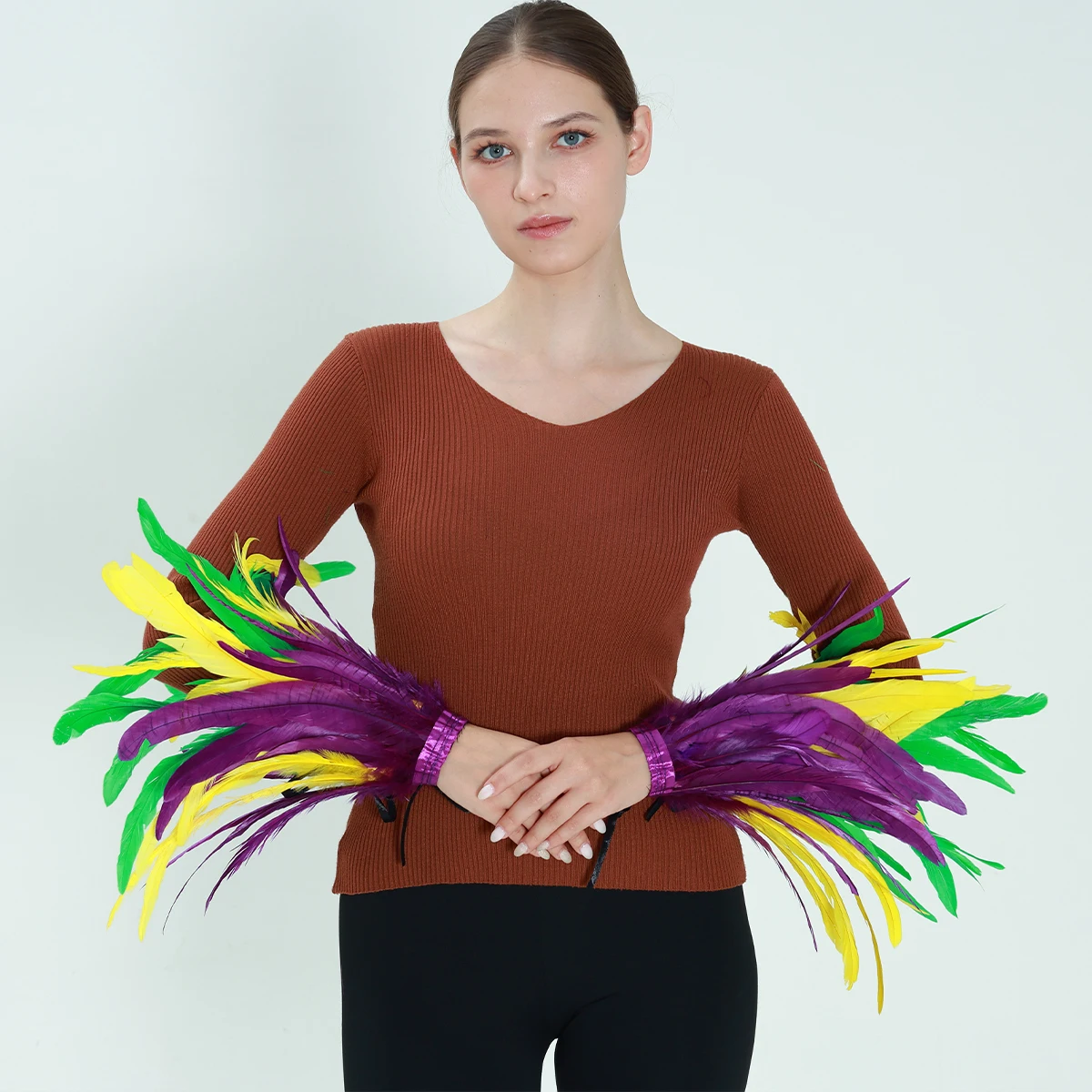 شال ريش أنيق للهالوين للنساء فاسق كوسبلاي للحفلات التنكرية على طراز كرنفال ملحق للرقص للفتيات #3