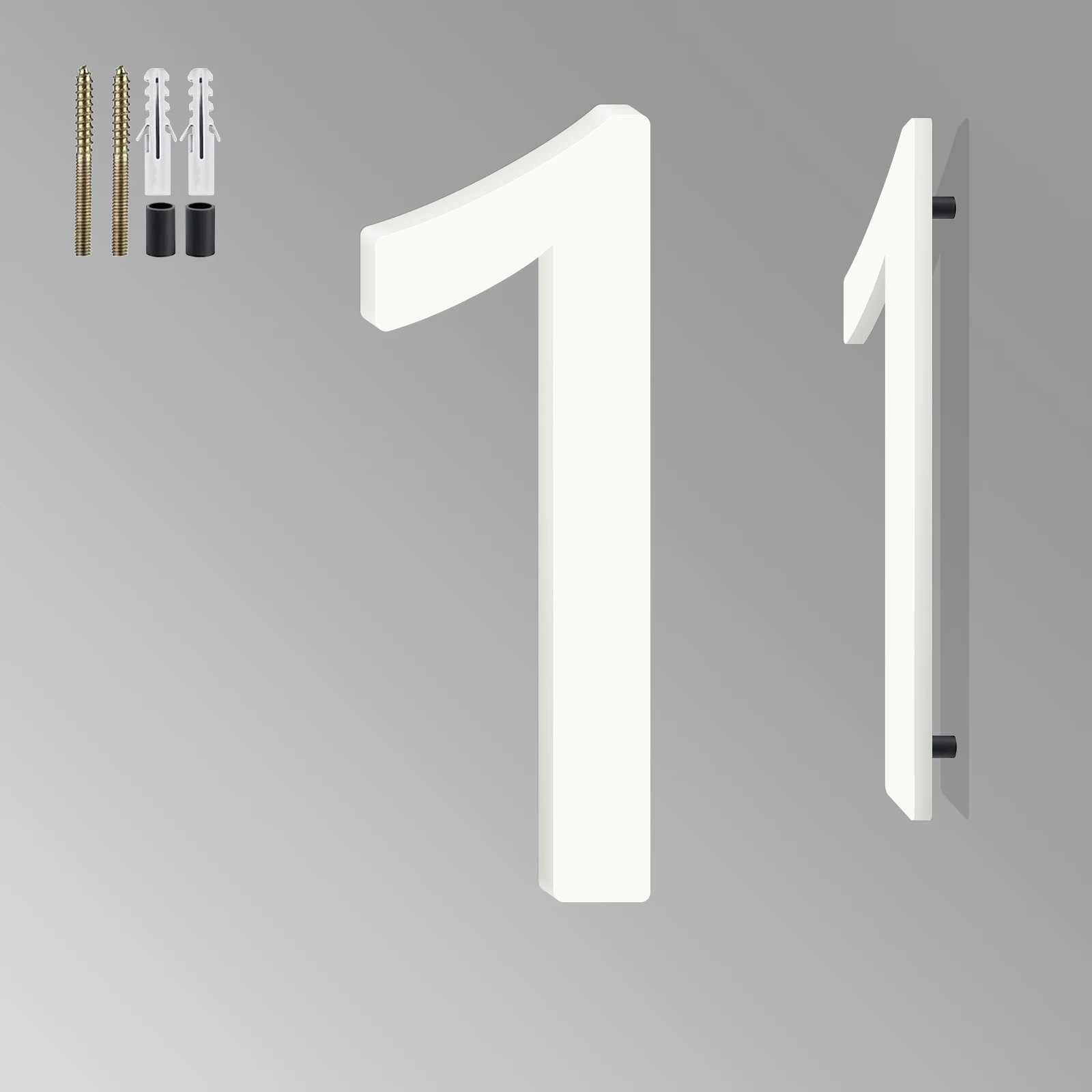 

3-10 inch outdoor floating house number, letters for outdoor signs, white aluminum address letters and numbers for doors, mail
