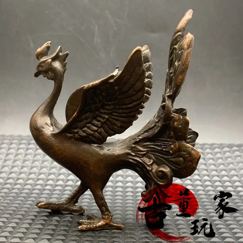 Retro Mythical beast Vermilion Bird Ornament Decoration Tea Pet Figurines Desk Decor Accessories
