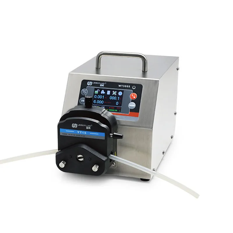 Lead Fluid LCD Touch Screen Industrial Squeeze Hose Peristaltic Pump WT300F