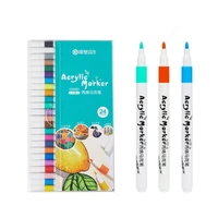 12-80 Colores Set Acrylic Paint Art Marker Pen Rock Painting for Kids Graffiti Stone Ceramic Glass Wood DIY Crafts Art Supplies 6