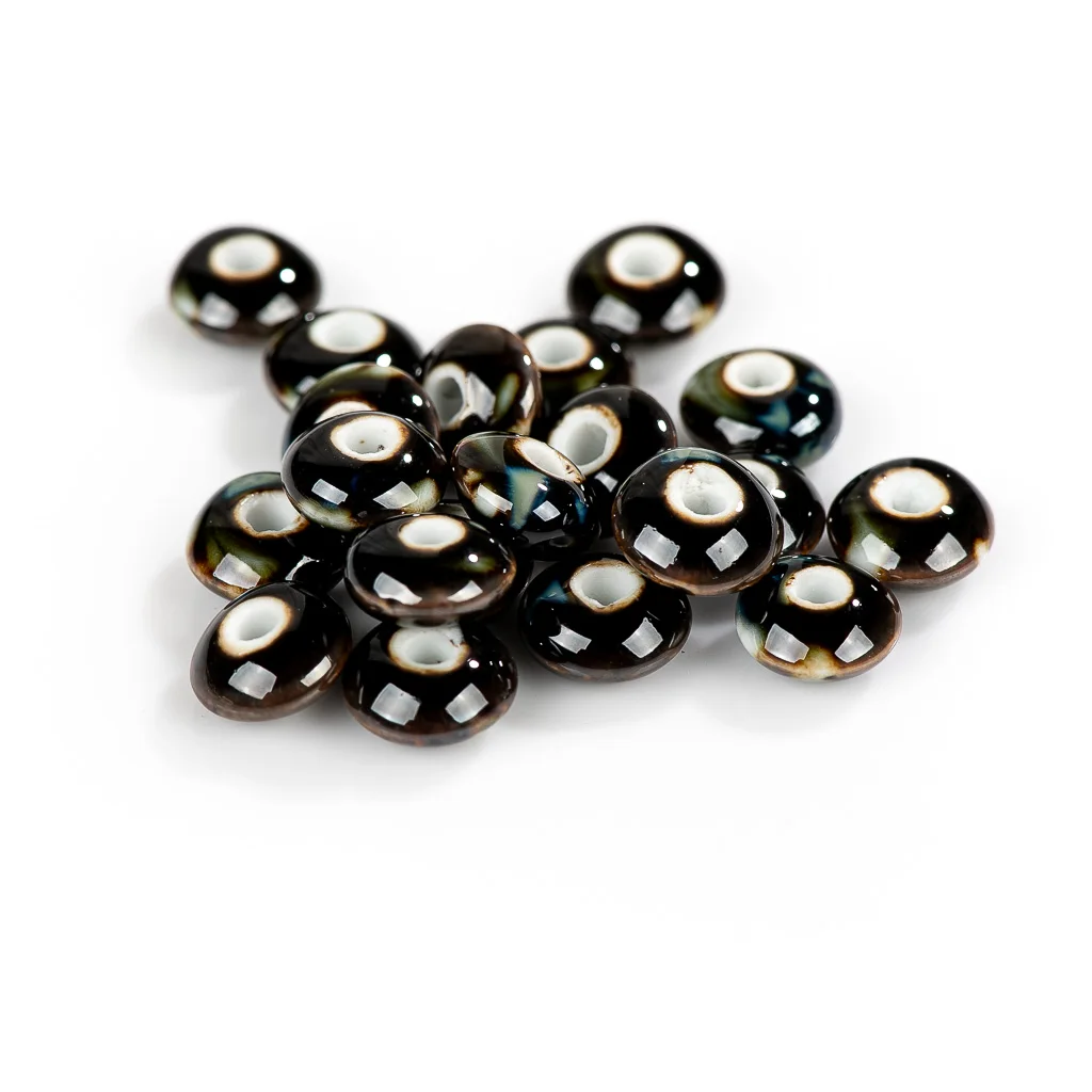 12mm 20pcs Small Ceramic Beads Retro Porcelain Ceramic Jewelry Accessories Jewelry DIY Handmade  Joias Diy  Pulseras #XN365