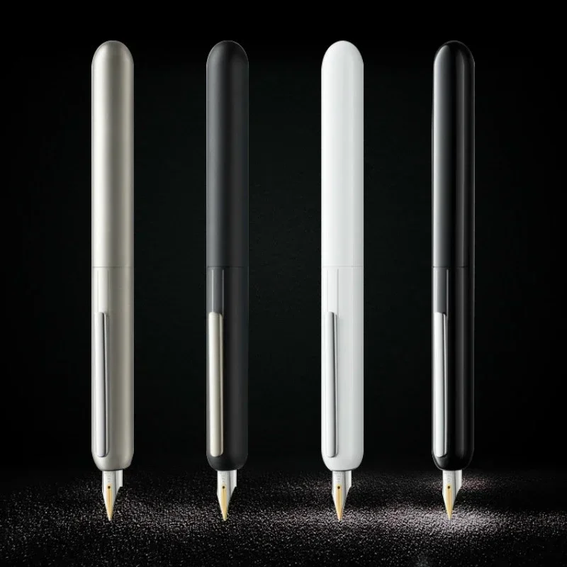 

Wakaka Red Dot Design Award Dialog Focus 3 Перьевая ручка Черный титан 14-каратного золота с наконечником Чернильные выдвижные ручки