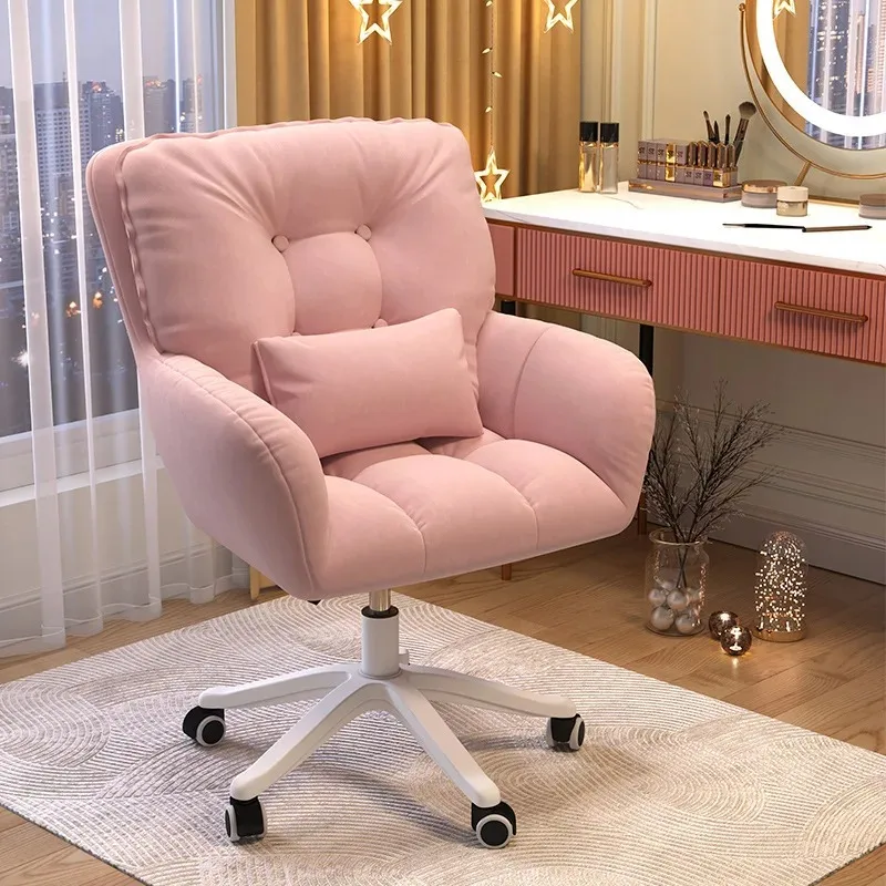 Double-layer Thickened Back Computer Chair, Soft Office  Desk  Dressing Table  Five-star Plastic Legs