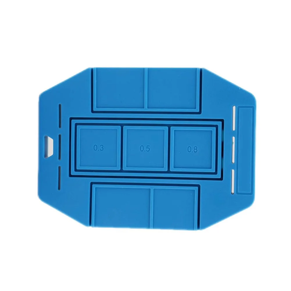 

Heat Resistant Silicone Soldering Pad for Mobile Phone Repair with Magnetic Adsorption and Multiple Layouts for Chip Fixing
