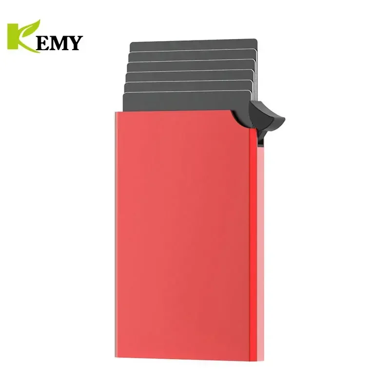 SHIMENGFU Slim RFID Wallet Metal Stainless Steel Creative Business Card Holder Aluminum Credit Card Pack for Office Use