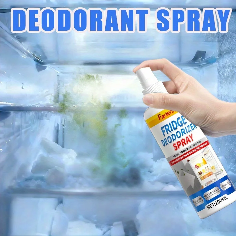 

Fast-Acting Refrigerator Deodorizer Spray,Efficiently Adsorb and Decompose Odors,Long-Lasting Freshness,Ice Clean Refrig Cleaner