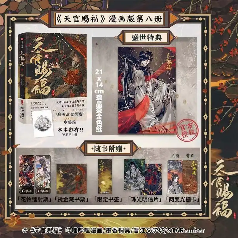Heaven Official's Blessing Manga Book Vol.8 All 2 Books Tian Guan Ci Fu Manga Book Xie Lian Hua Cheng TGCF MXTX Chinese BL Comic - Image 11