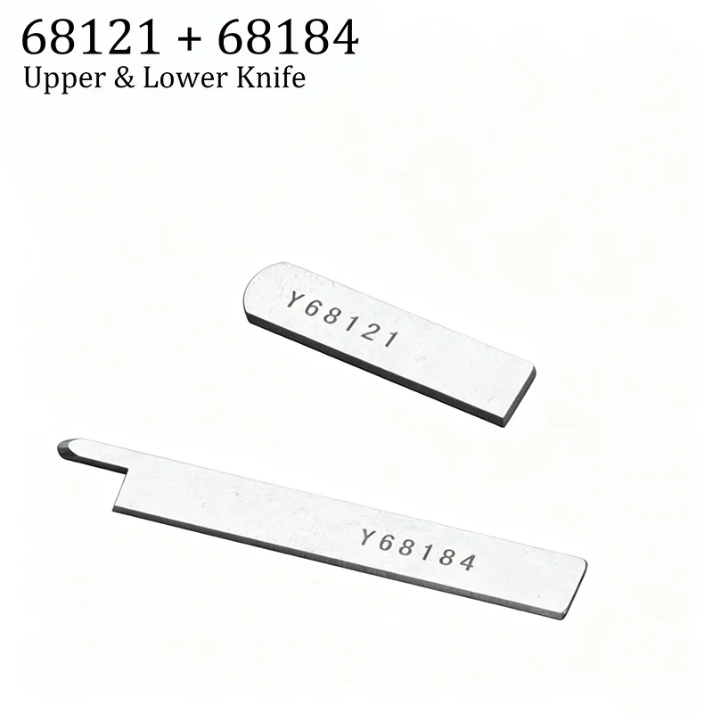 

Upper & Lower Trimming Blades 68184 + 68121, Replacement Parts for Yamato FD-62 Four-Needle Six-Thread Coverstitch Machine