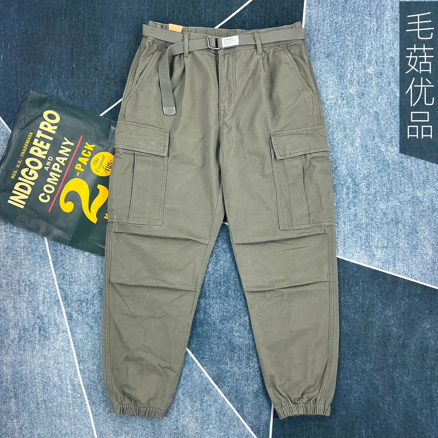 

Мужские винтажные карго-брюки из 100% хлопка, плотные, в американском стиле, с множеством карманов, свободного кроя, повседневные, длинные, цвет хаки, в стиле Амекаджи