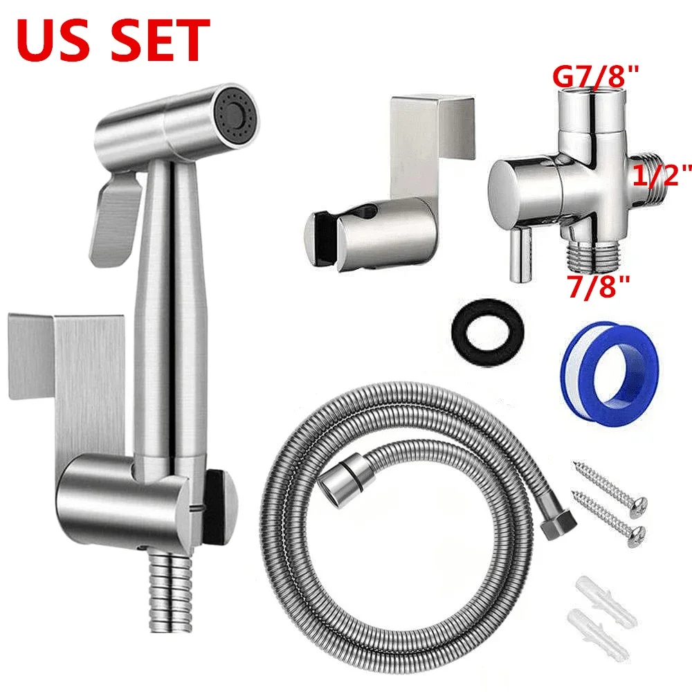 Handheld Wc Bidet Wasserhahn Sprayer Edelstahl Bad Bidet Sprayer Set Hand Sprayer Dusche Kopf Selbst Reinigung Kein Schlag