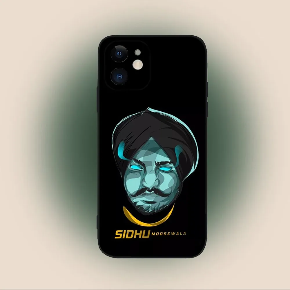 Sidhu Moose Wala  Indian Rapper Phone Case For iPhone 15,14,13,12,11,Plus,Pro Max,XS,X,XR,SE,Mini,8,7 Soft Silicone Black Cover image 4