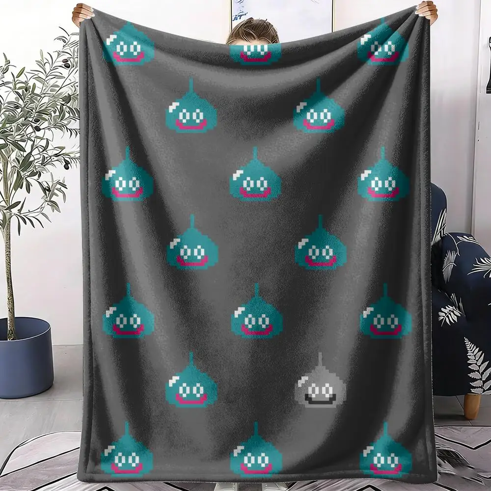 

D-Dragon Quest Slimes Throw Soft Flannel Throw Summer Blanket Lightweight Cozy Nap Blanket for Sofa Bed Travel