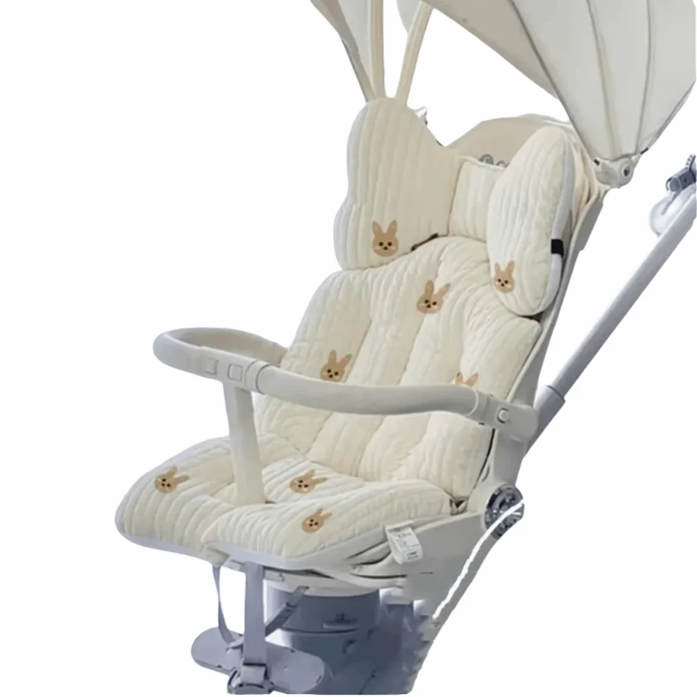 

Double-sided Baby Stroller Cushion Breathable Cute Bear Baby Seat Cushion Soft Multifunctional Kids Cart Mat
