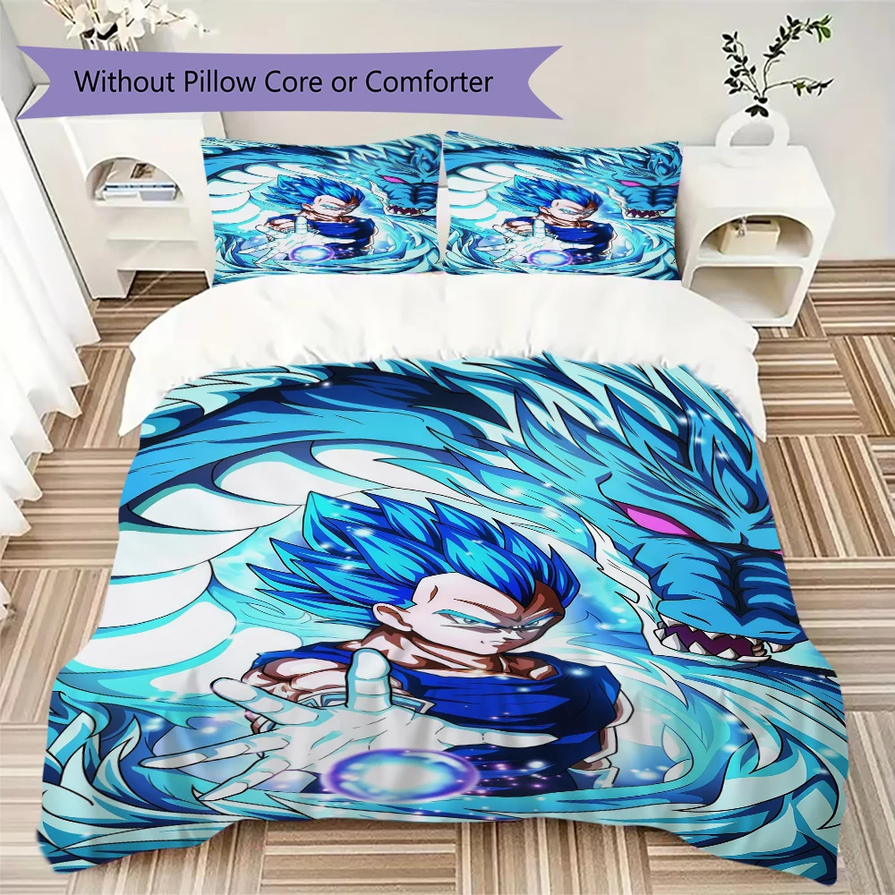 Vegito Cartoon 3 Pieces Bedding Set, Digital Print Duvet Cover, No Core, Various Size Available -HYQ33