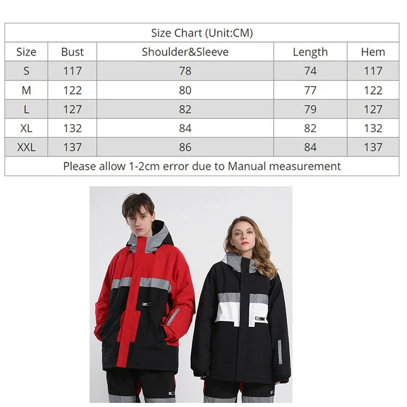 Outdoor Sport Man Snowboard Coat impermeabile con cappuccio da donna giacca da sci monospalla calda femminile abbigliamento da motoslitta abbigliamento da moto