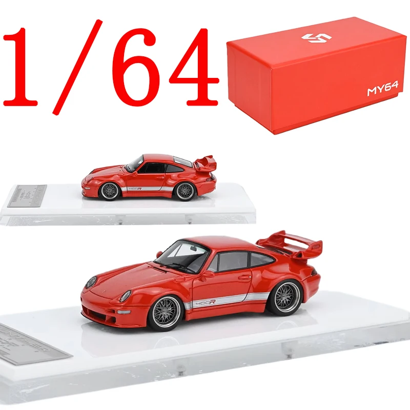 

MY64 Diecast 1/64 Scale Porsche Resin Model Car Porsche Gunther Werks 993 400R Red Play Vehicles Toy for Boy Gift Original Box