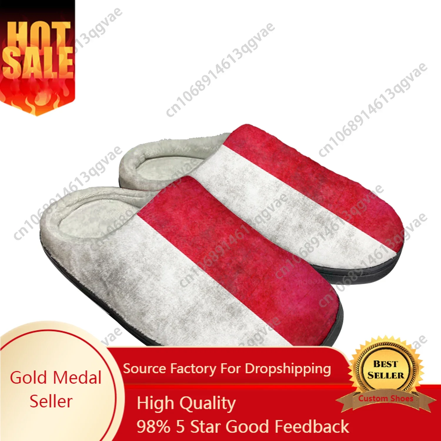 

Polish Flag Home Cotton Custom Slippers Mens Womens Sandals Poland Plush Bedroom Casual Keep Warm Shoes Thermal Slipper