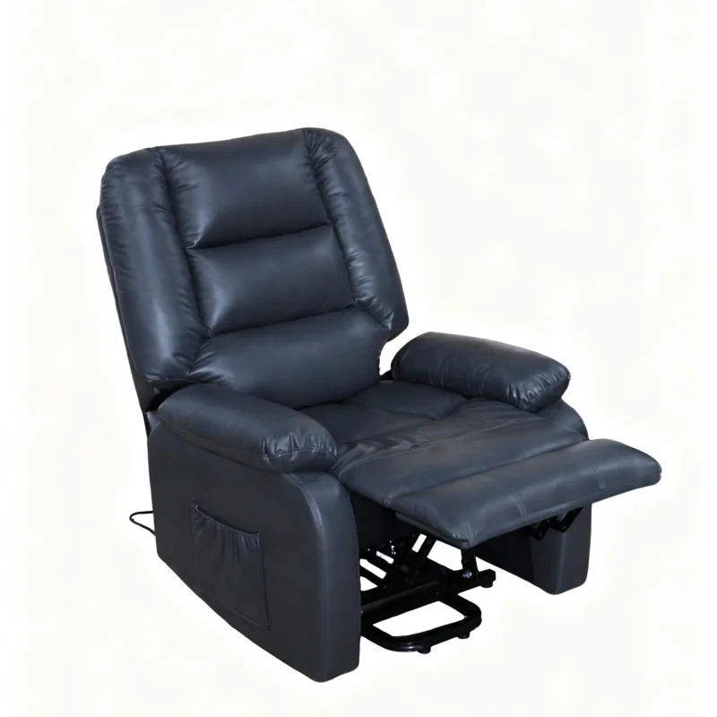 أريكة جلدية حديثة مريحة للغاية بمحرك مزدوج كهربائي قابل للتعديل لغرفة المعيشة لكبار السن