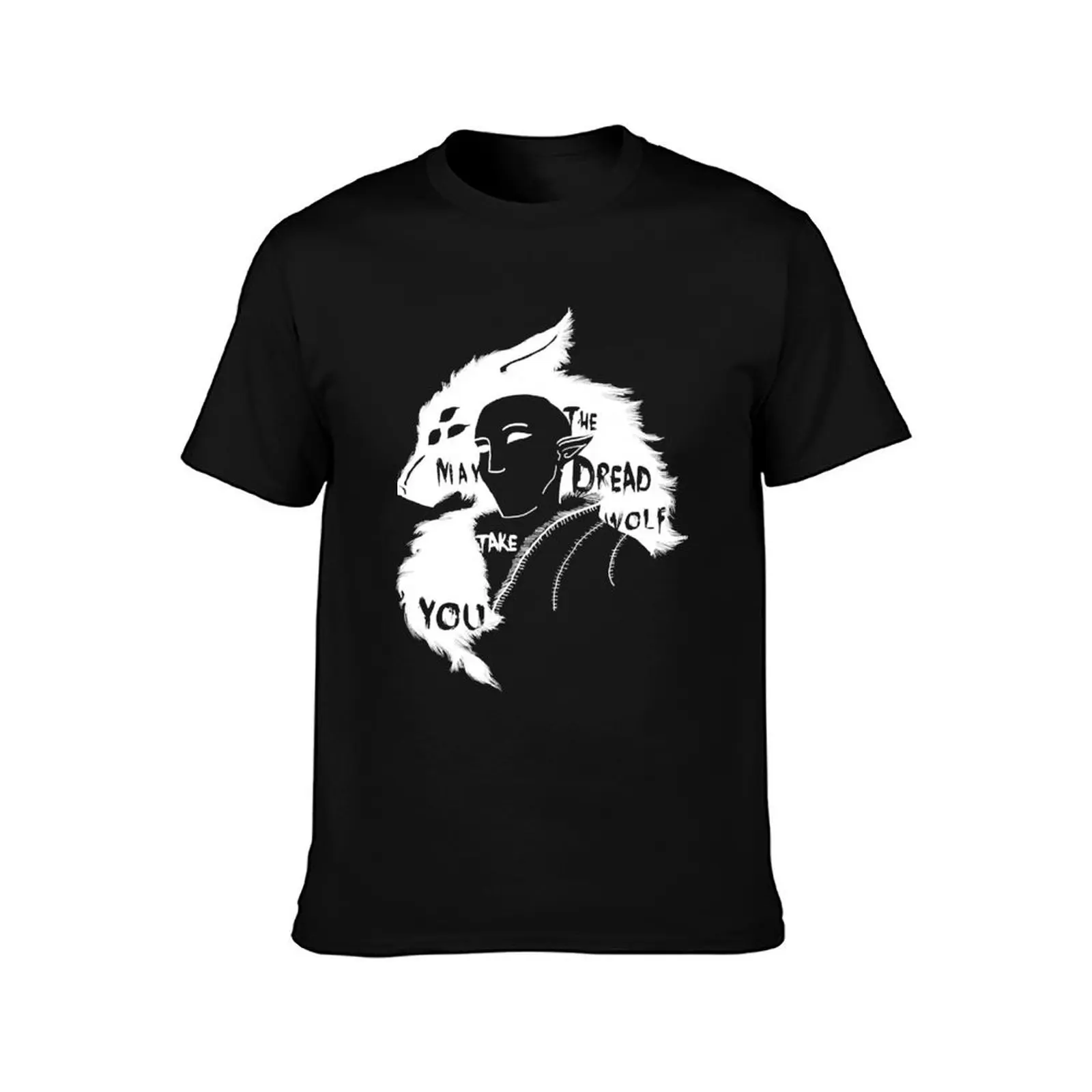 May the Dread Wolf Take You T-Shirt Summer Casual Cotton Tee Oversized Streetwear Tops Vintage Graphic Print 100% Cotton
