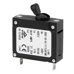17A 250V Toggle Single Pole Circuit Breakers Hydraulic Magnetic Circuit breaker