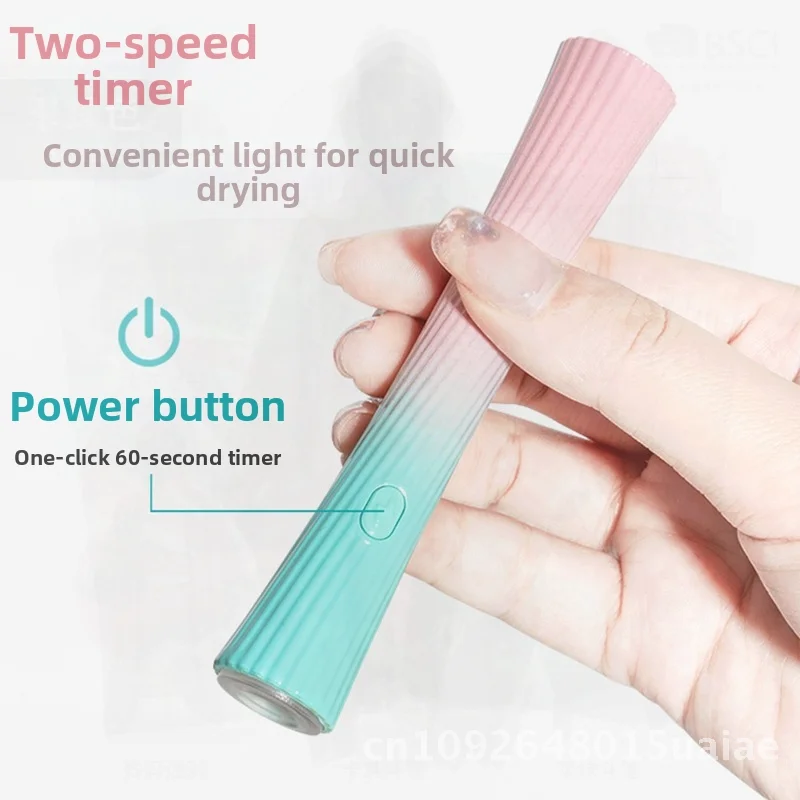 Draagbare Mini Nail Art Light Alles-in-één draagbare fototherapielamp met stroomopslagfunctie voor nagelkunstwerk