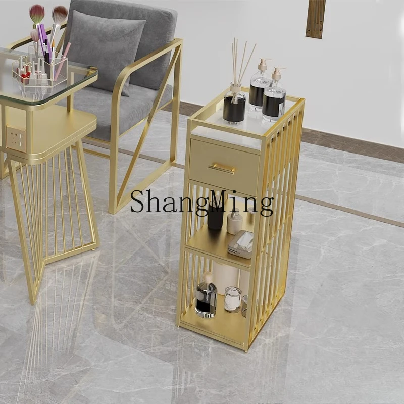 

ZYY Nail Art Table Bottom Cabinet Cosmetics Storage Display Cabinet Nail Polish Storage Floor Cabinet
