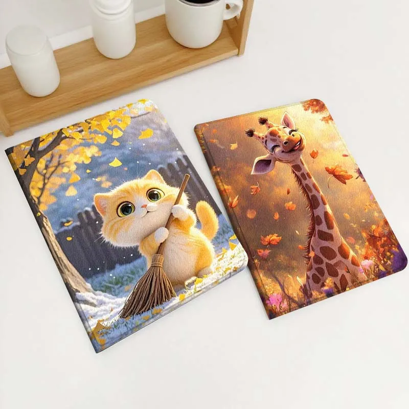 

Cat Giraffe Art Cute For Xiaomi Redmi Mi Poco Pad 2 5 6s 7 7s Ultra Pro Max 14 12.4 12.1 inch Soft Tablet Case Gift