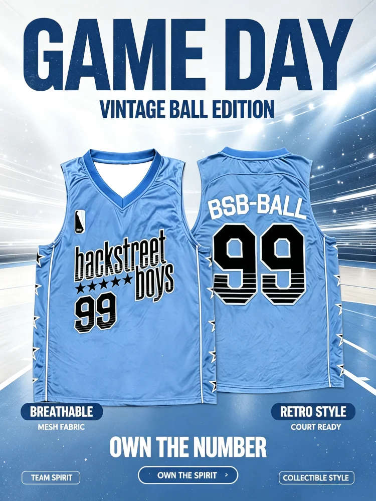 2026 New Backstreet Boys Into The Millennium Tour BSB-BALL Basketball Jersey Men Woman Breathable Quick-dry Vest Family Kid Tees