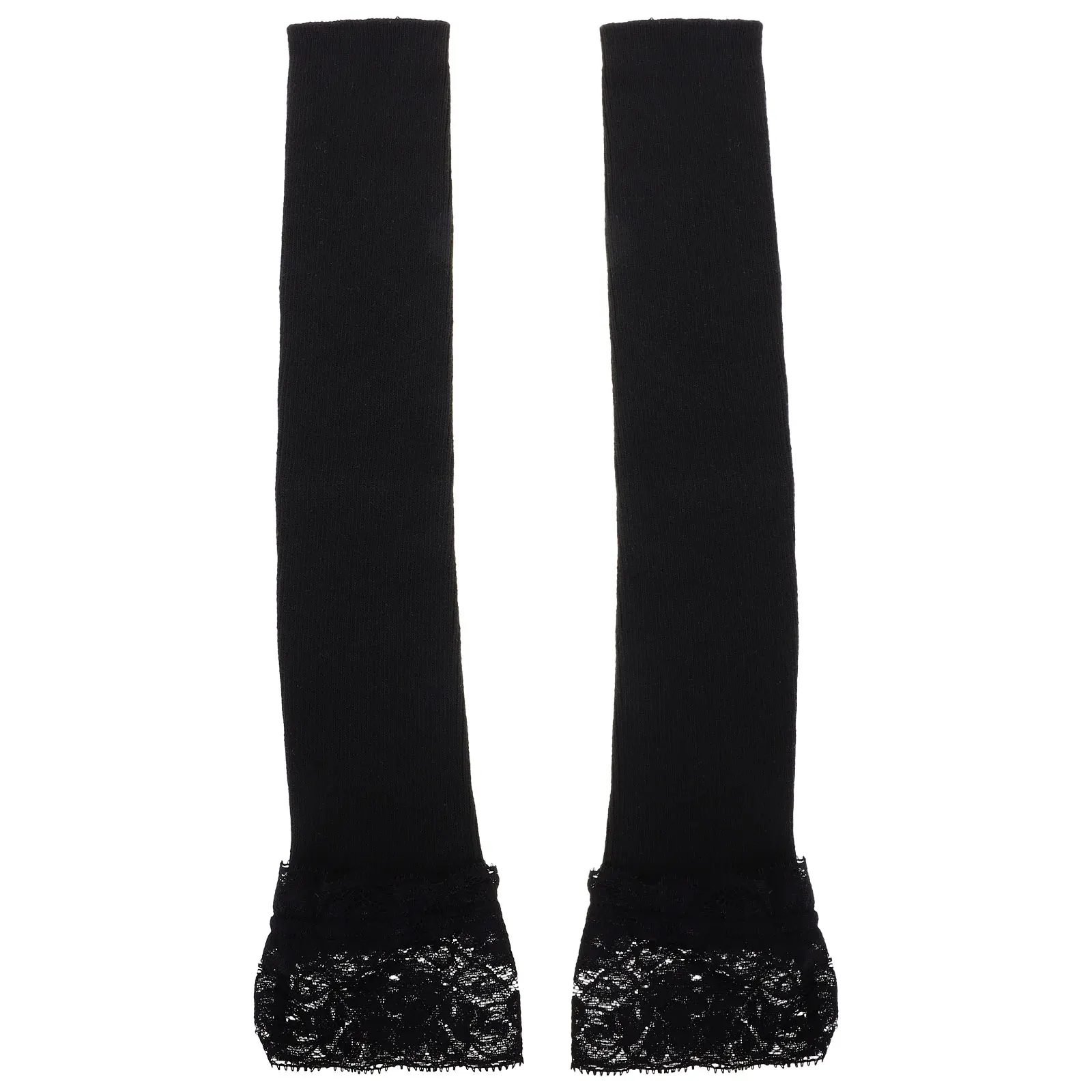 

Fashion Gloves Black Lace Fingerless Arm Sleeves Warmers Women Autumn And Winter Long for