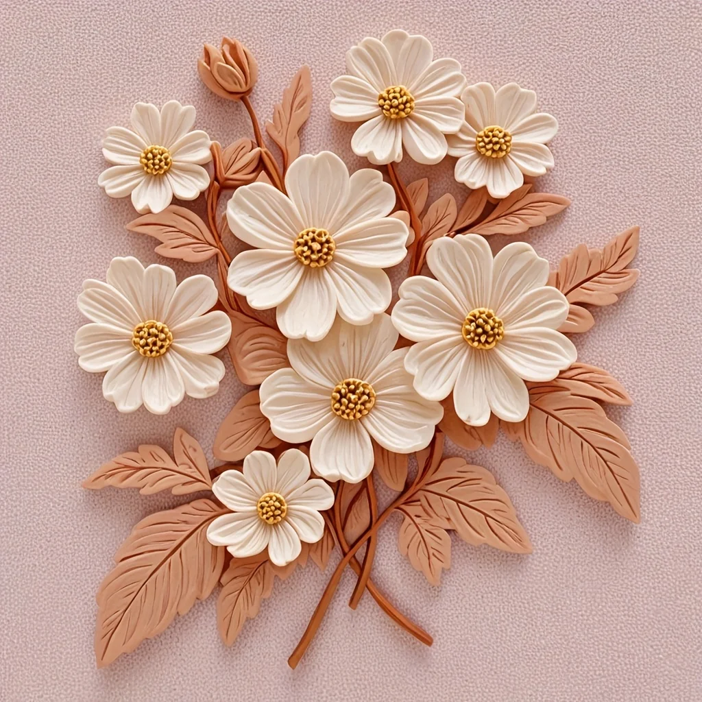 Gänseblümchen-Blumen-Relief Silikonform für Kerzen, Seife, Epoxidharz, Ton, DIY-Handwerk, Heimdekoration, Geschenk
