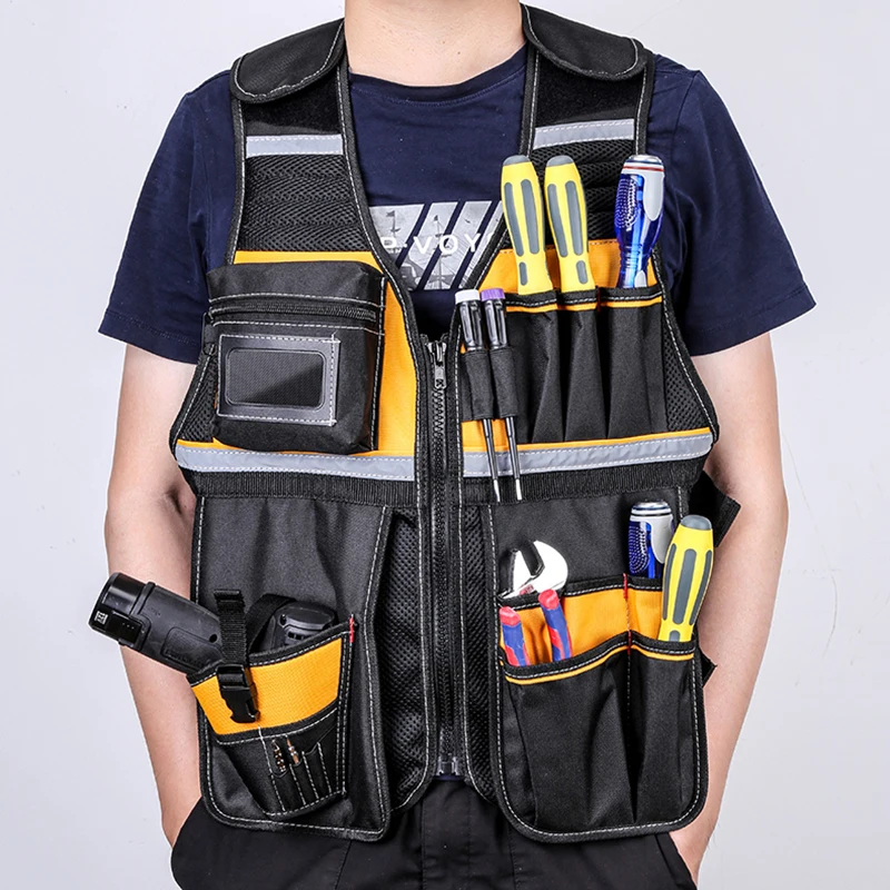 

Multi-function Tool Bag Wearable Oxford Cloth Electrician Bag Multi-pocket Tool Storage Bag Portable Repair Kit Organizer